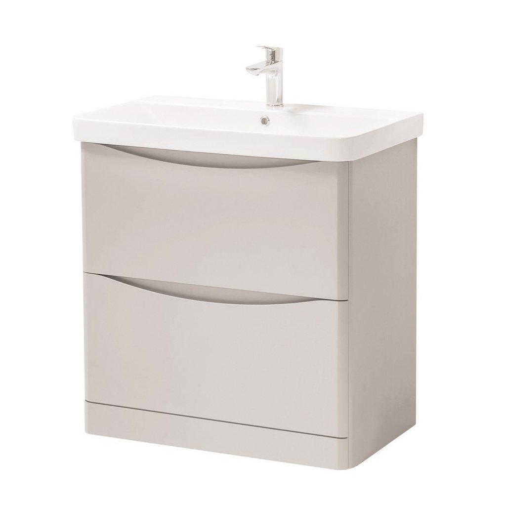 CashmereBathroom Standing 2-Drawer Unit with Basin 80cm Wide